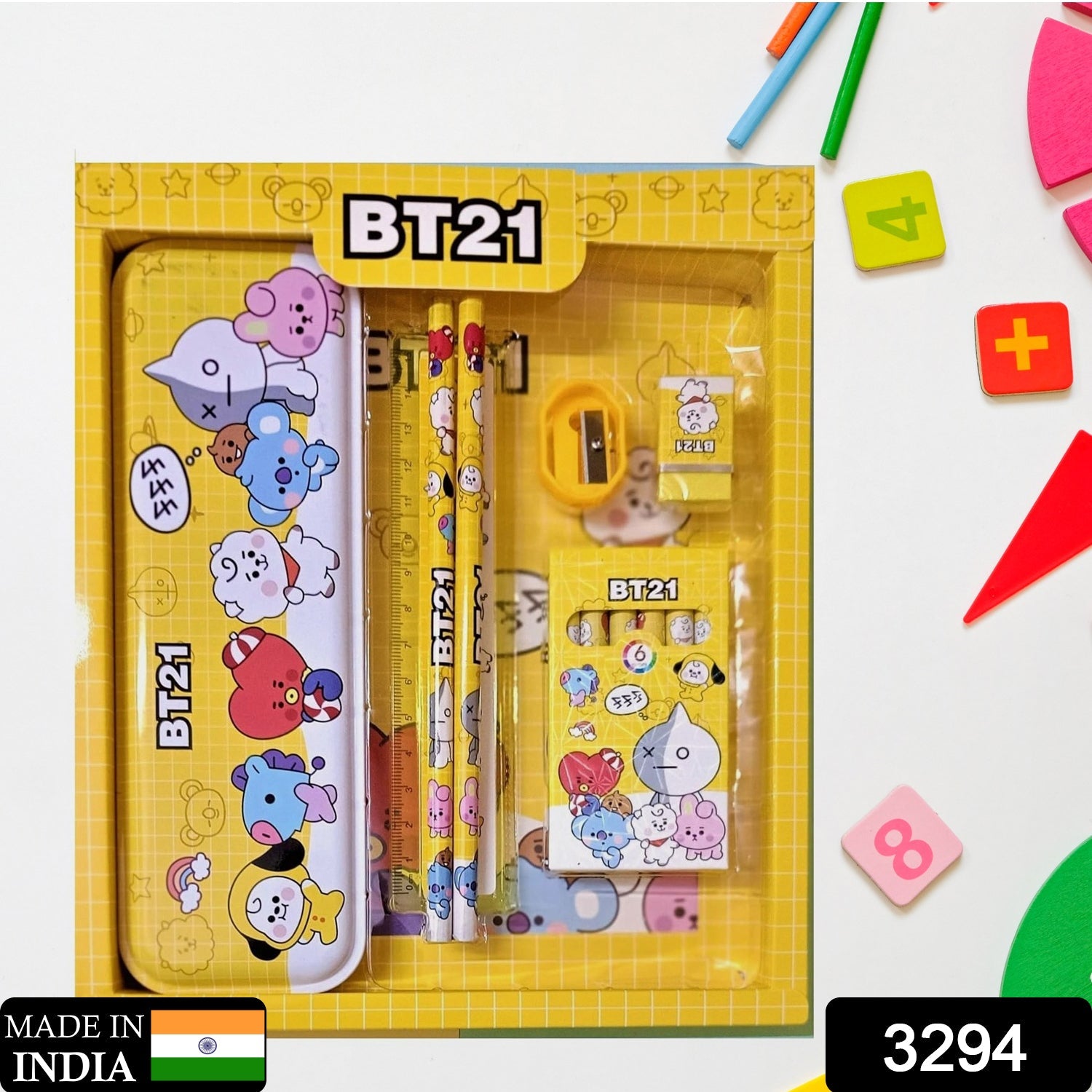 3294 Stationery Kit for Kids - Stationery Set, Includes Metal Pencil Box, Sharpener, Pencil and Eraser Set, School Supply Set, Birthday Return Gift for Kids, Boys, Girls (12 pc Set) 3294 Stationery Kit for Kids - Stationery Set, Includes Metal Pencil Box, Sharpener, Pencil and Eraser Set, School Supply Set, Birthday Return Gift for Kids, Boys, Girls (12 pc Set)